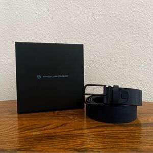 Piquadro Blue Italian Leather Men’s Belt New In Box + Dustbag!